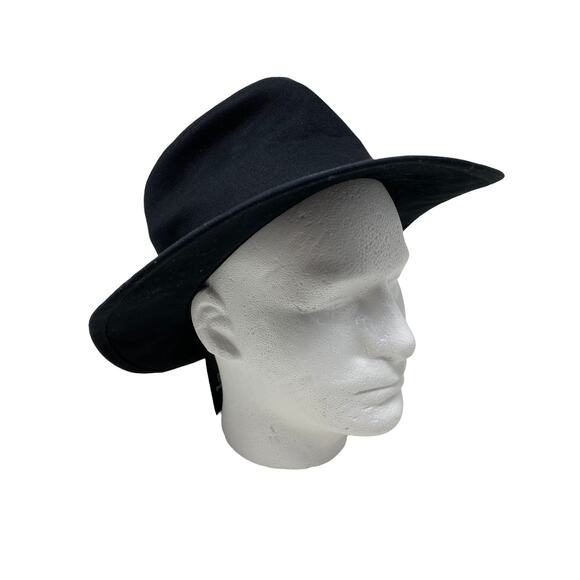 Brixton Accessories - Brixton Womens Size Small Welsey Cotton Fedora Hat Black NEW